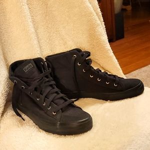 Keds Solid Black Hightops 9.5